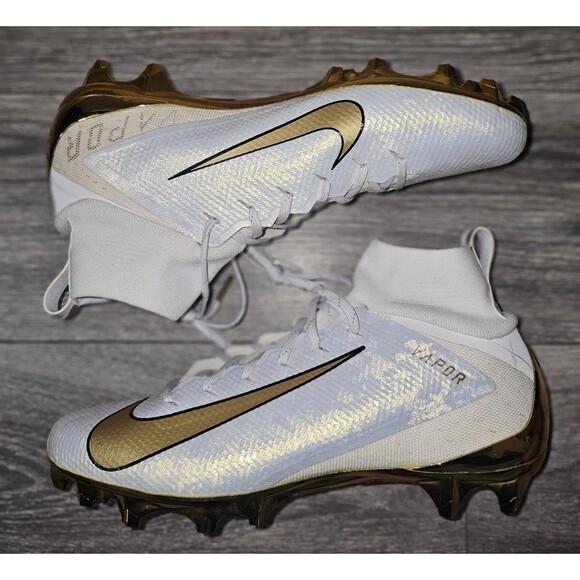 Size 11 Nike Vapor Untouchable Pro 3 PRM Football Cleats Gold White AQ0634-007